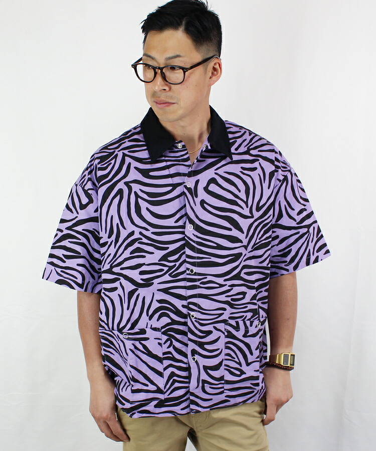 楽天市場】シャツ メンズ Revo. オーバーサイズ アニマル柄 クレリック