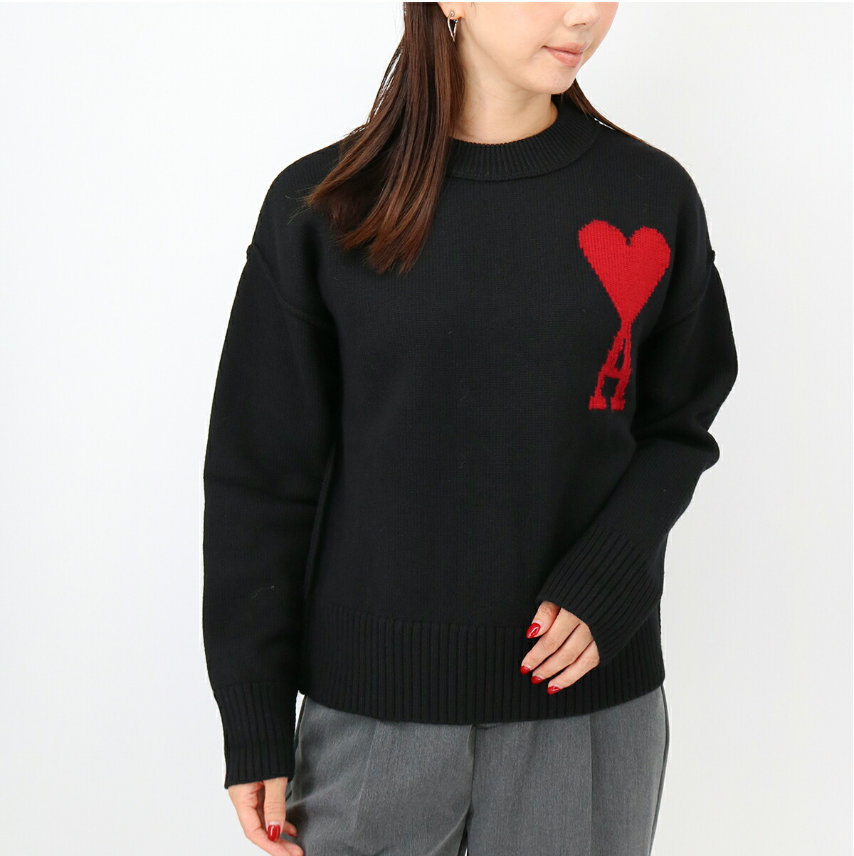 楽天市場】ami paris アミ パリス BFUKS006.018 レディースニット 長袖