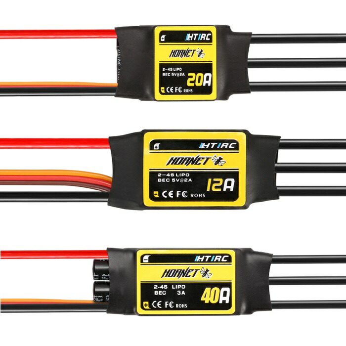 楽天市場】飛行機・ヘリ用ブラシレスアンプ 40A HORNET40A2-6S用 : RC