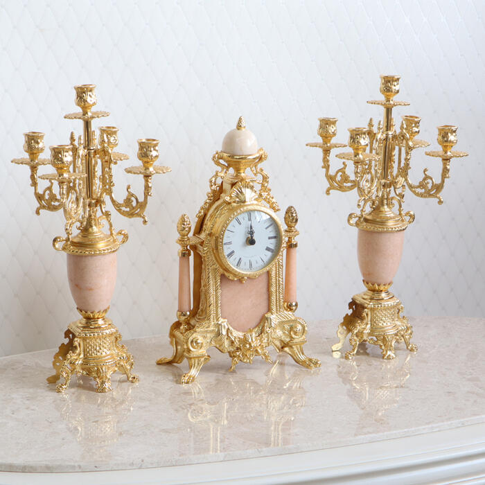 楽天市場】イタリア製 置時計 キャンドルスタンド 3点セットインテリア