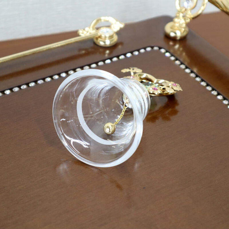 楽天市場】クリスタルオーナメント ハンドベルオブジェ クリスタル