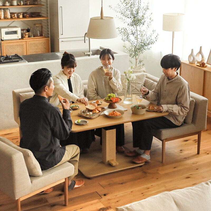 楽天市場】ダイニングテーブル 昇降式 ダイニングこたつ USBポート