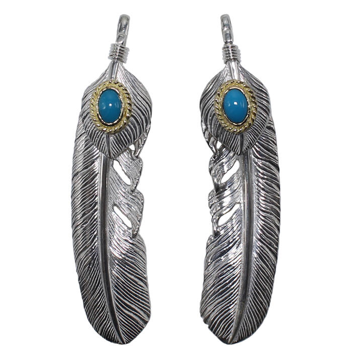 楽天市場】TADY&KING ハートSVフェザー金縄ターコイズ Lサイズ