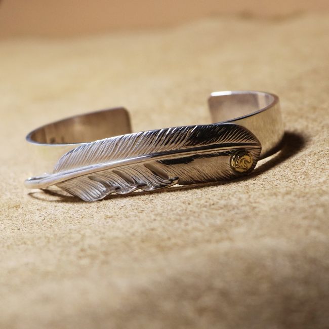 楽天市場】TADY&KING特大SVフェザー平打ちバングルK18ウルフ