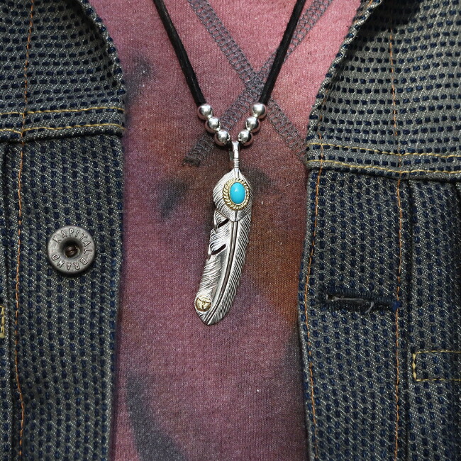 楽天市場】TADY&KING特大ハートSVフェザー金縄ターコイズK18ロング