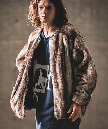 楽天市場】【GLIMCLAP(グリムクラップ)】Fake fur collarless design