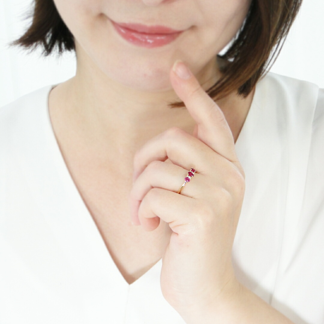 楽天市場】K18YG ルビー & ダイヤモンドリング【送料無料】【代引