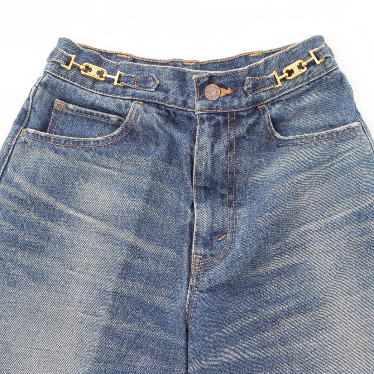 楽天市場】【セリーヌ】Celine トリオンフチェーン装飾 ハーフ デニム