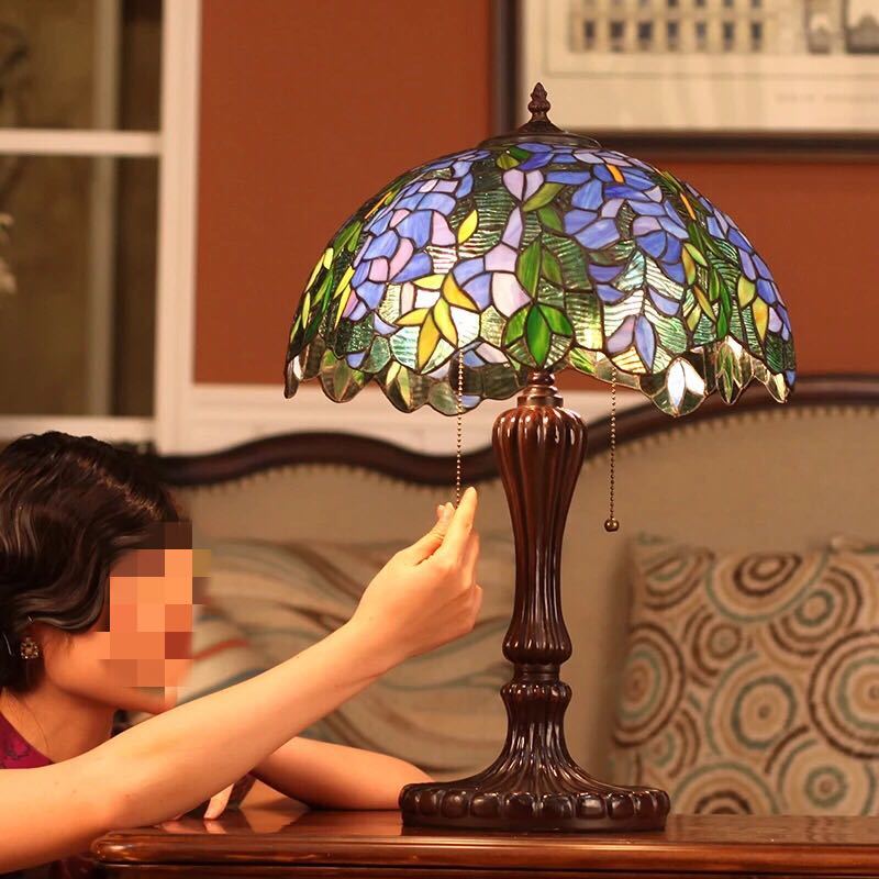 楽天市場】A024325ステンドグラスランプ 卓上スタンド 豪華テーブル