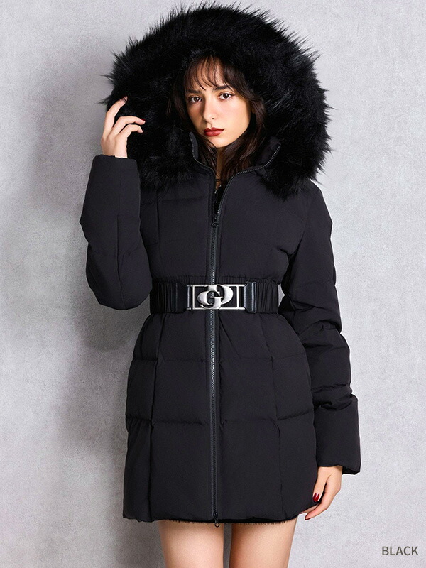 楽天市場】GYDA ジェイダ ダウン ジャケット ロング GD ベルト付き