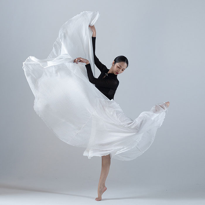 楽天市場】ダンス スカー ト ロング マキシ 720度 2枚シフォン 丈90cm