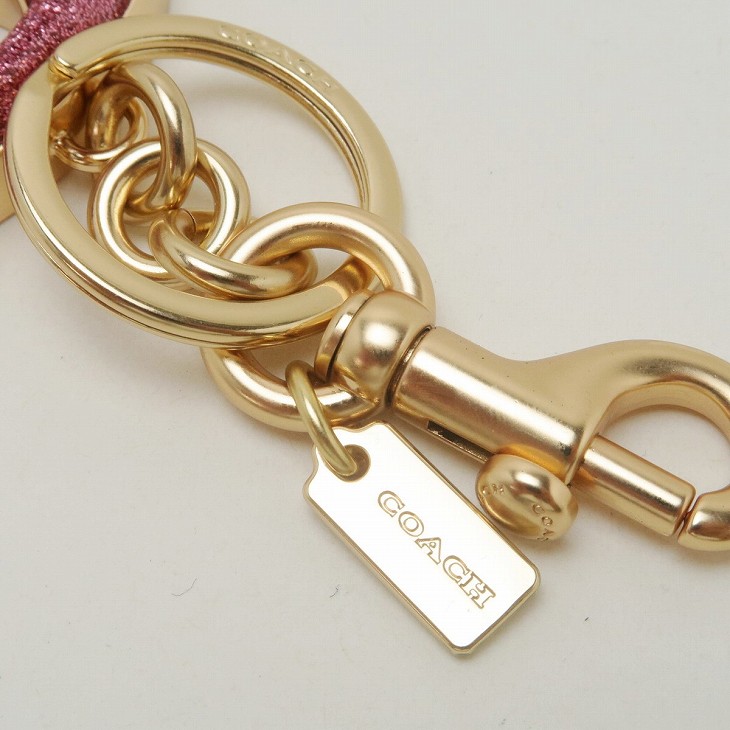 楽天市場】コーチ キーホルダー COACH キーリング ピンク Cロゴ