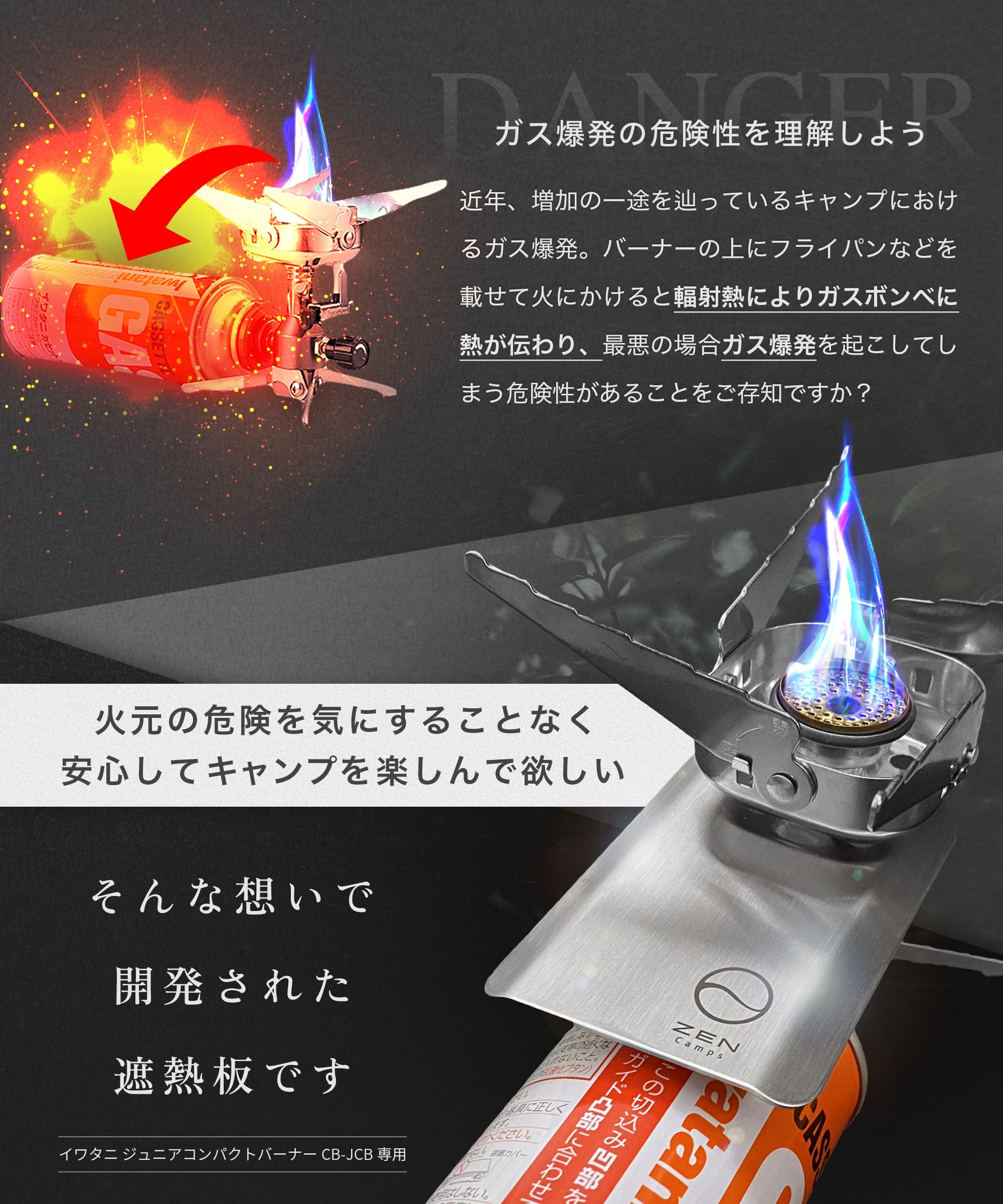 楽天市場】遮熱板 ガス缶カバーセット ZEN Camps イワタニ ジュニア