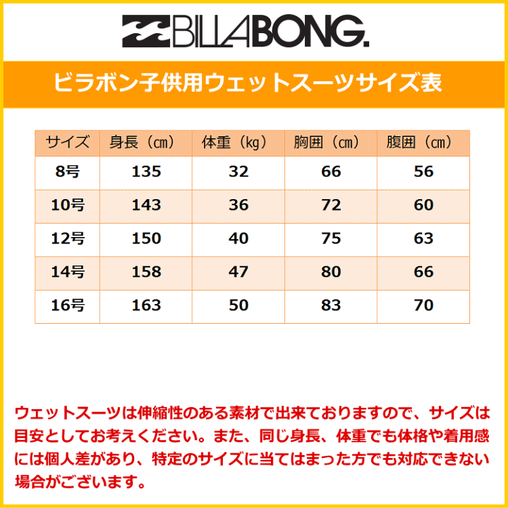 楽天市場】ビラボン ウェットスーツ キッズ 子供 3mm / 2mm フルスーツ