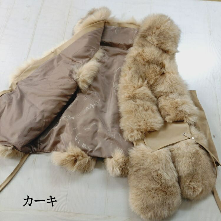 楽天市場】ベスト フォックス リアルファー アウター ショート丈