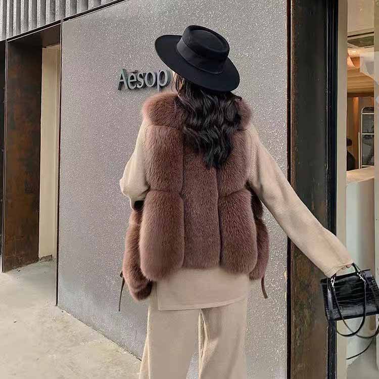 楽天市場】ベスト フォックス リアルファー アウター ショート丈