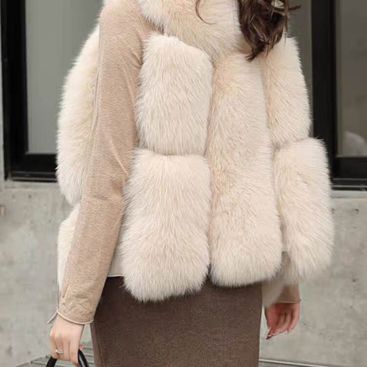 楽天市場】ベスト フォックス リアルファー アウター ショート丈