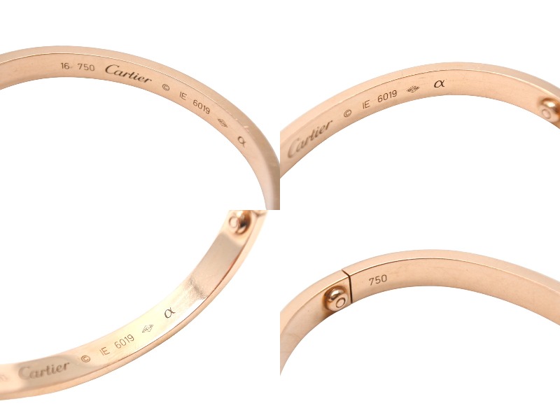 楽天市場】Cartier カルティエ ラブブレスレット16号 ラブブレス K18PG