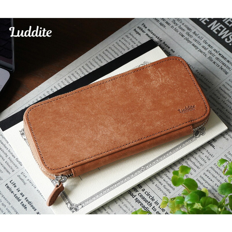 楽天市場】ラダイト ペンケース 本革 ラウンドジップペンケース