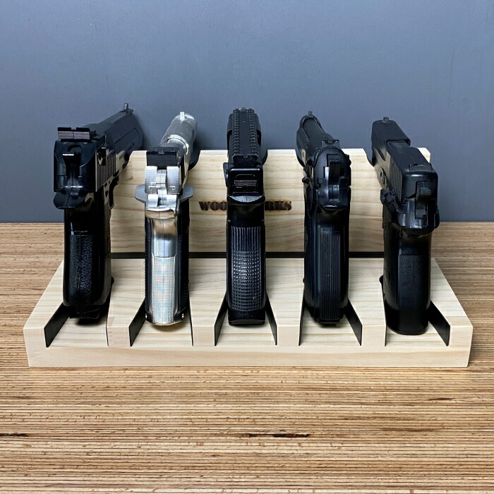 楽天市場】月間優良ショップ連続受賞 WOODWORKS ガンスタンド 5丁掛
