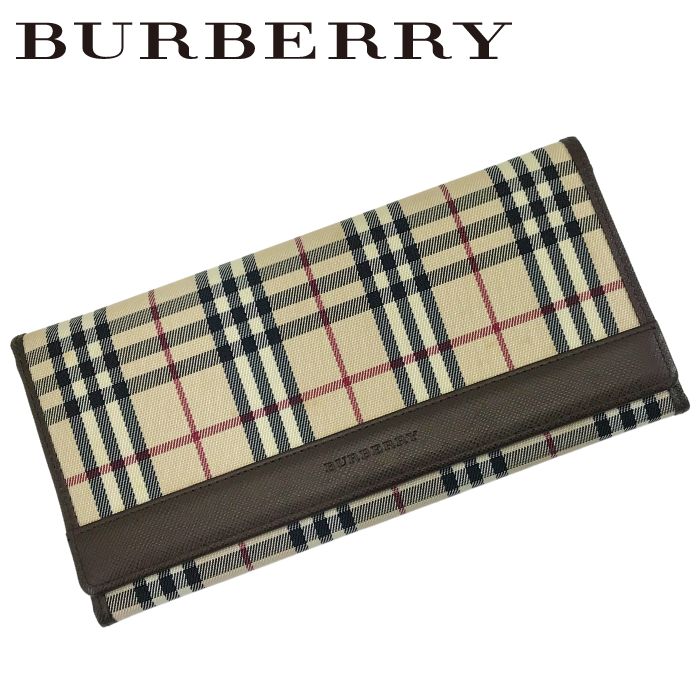 新品同様 BURBERRYS バーバリー 長財布 薄型 無地 ノバチェック 黒
