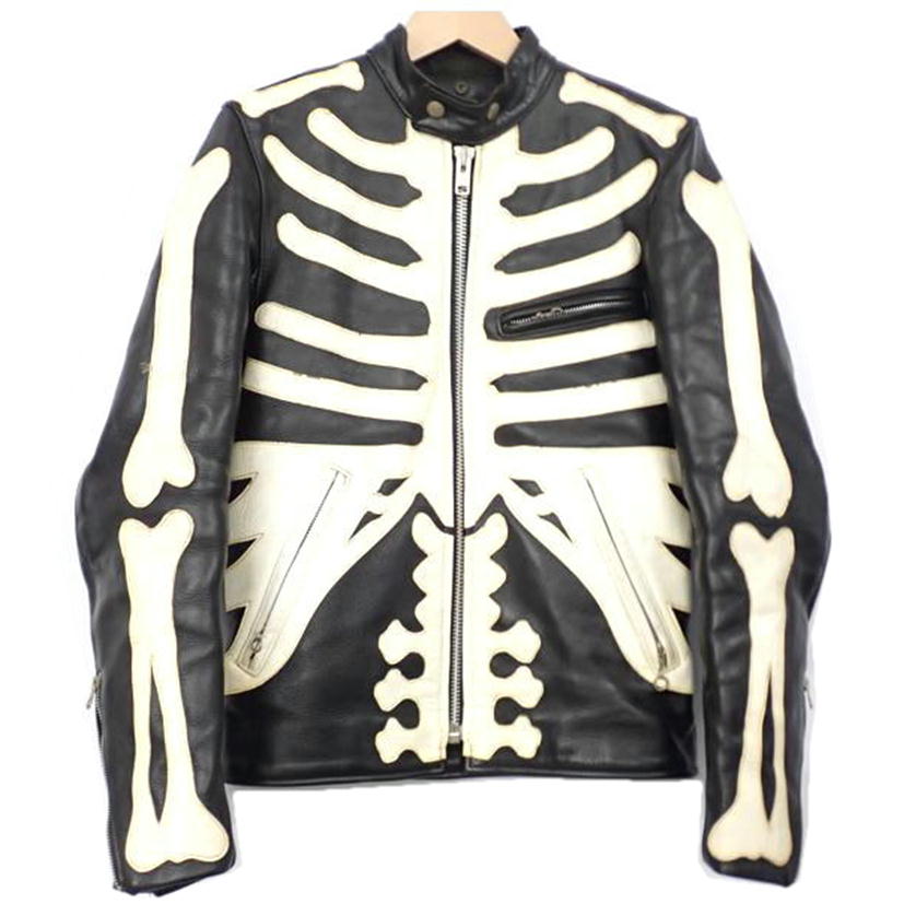 楽天市場】VANSON バンソン/ボーンシングルライダースレザーJKT/34/C