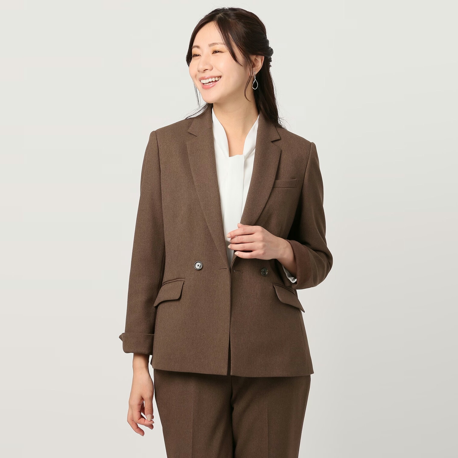 楽天市場】【洋服の青山】オールシーズン ブラウン系 2つボタンダブル