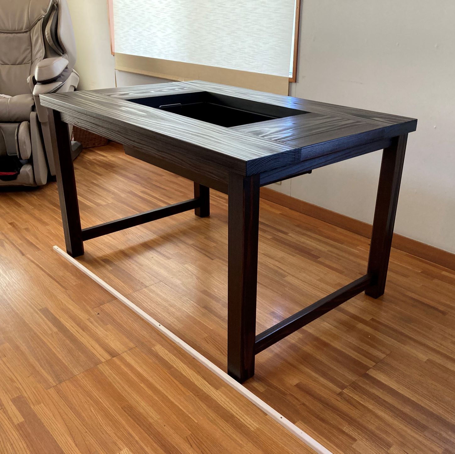 楽天市場】ダイニング囲炉裏テーブル 1200X800X700mm 蓋付 普通サイズ