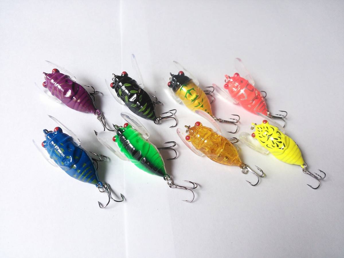 楽天市場】セミ ルアー トップウォーター 6g 4cm 8色 セット エリア