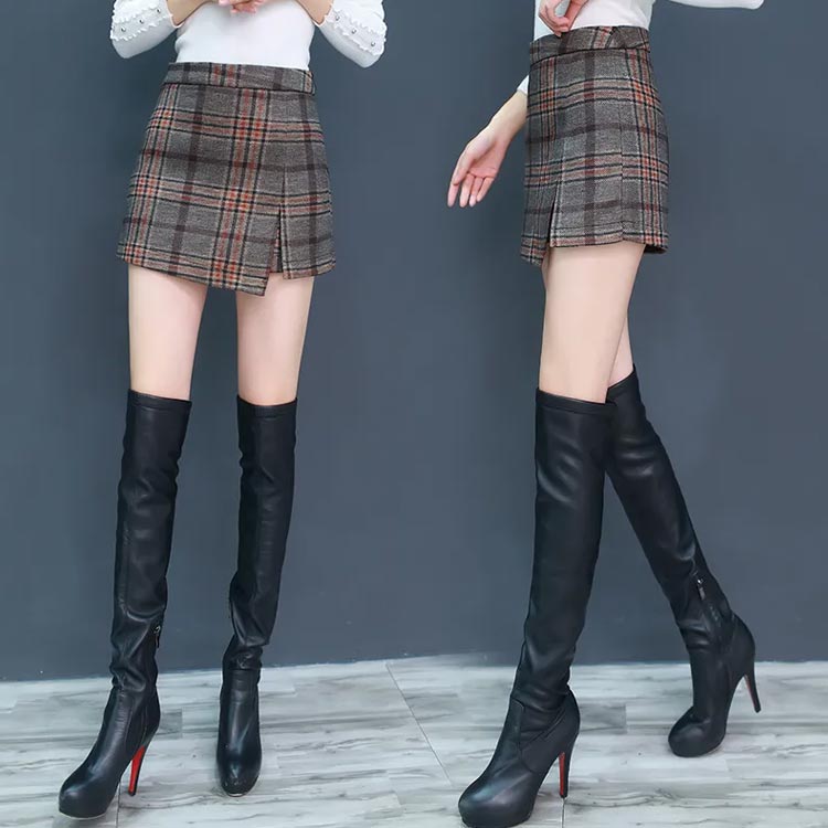 楽天市場】ミニスカート ショートパンツ キュロット チェック柄