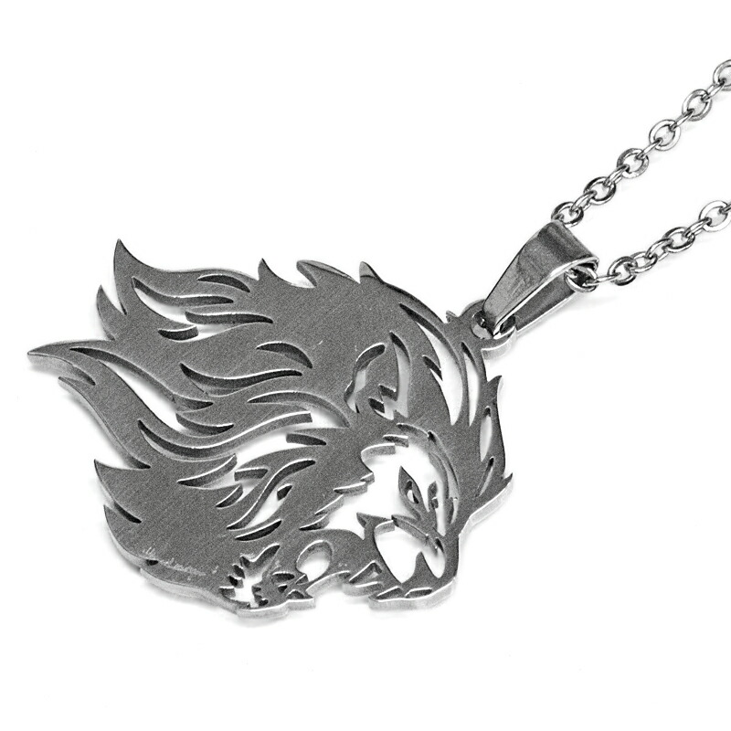 楽天市場】アクセサリー ステンレス チェーン付き ライオンネックレス