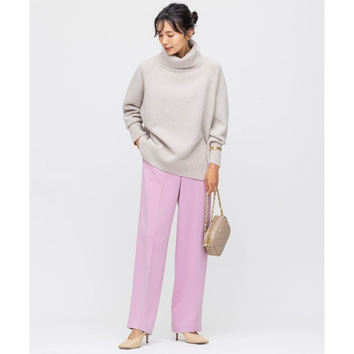 楽天市場】ウールカシミヤブレンドバルキー タートルネック ニット／23