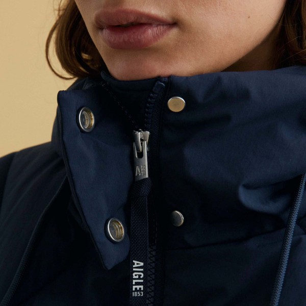 楽天市場】AIGLE 撥水 ショートパデッドフーデッドジャケット