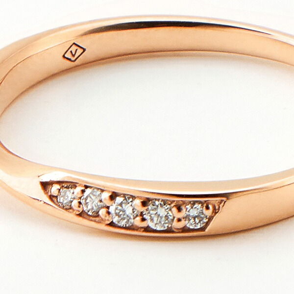 楽天市場】K18ピンクゴールド ダイヤモンドリング／ ヴイエー ヴァン