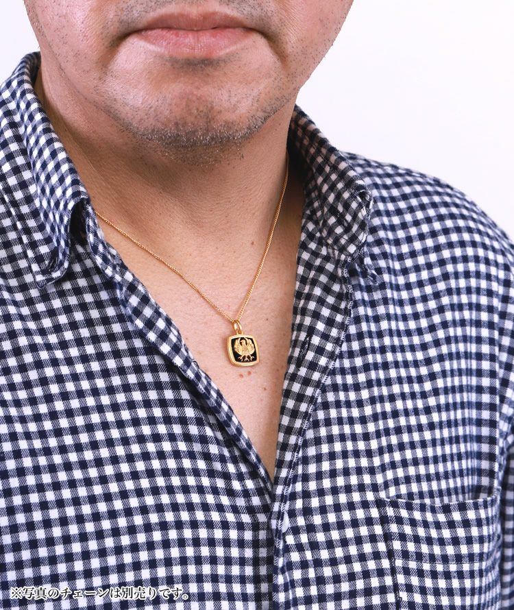 楽天市場】純金 メンズ 八咫烏（ヤタガラス）ペンダント ネックレス紐
