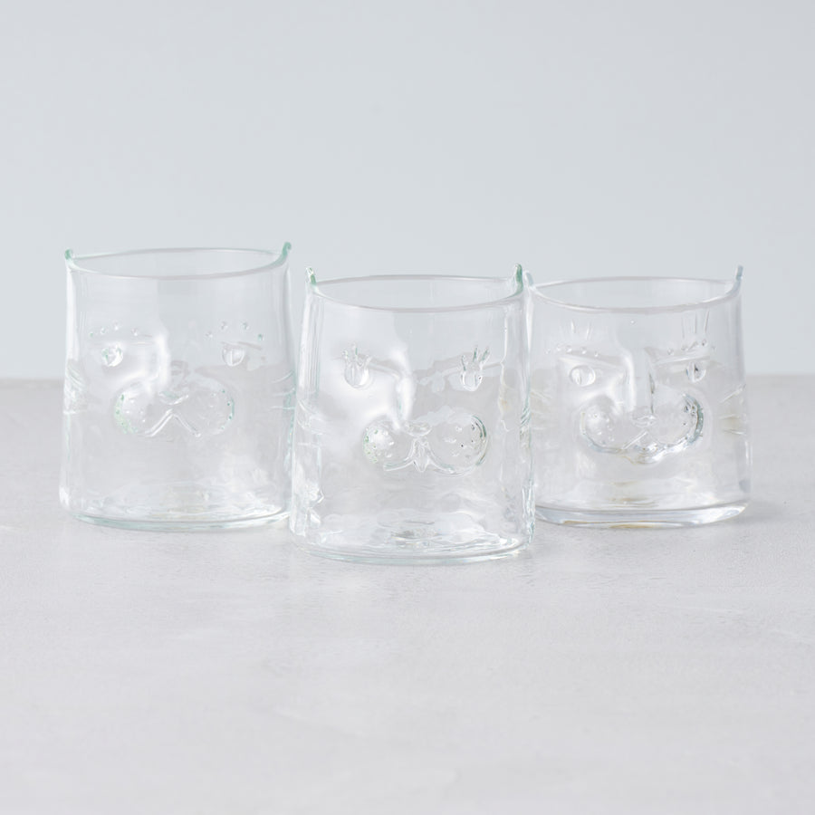 ガラス専門店｜六箇山工房｜Glass にゃんコップ（クリア） – TSUCHI-YA