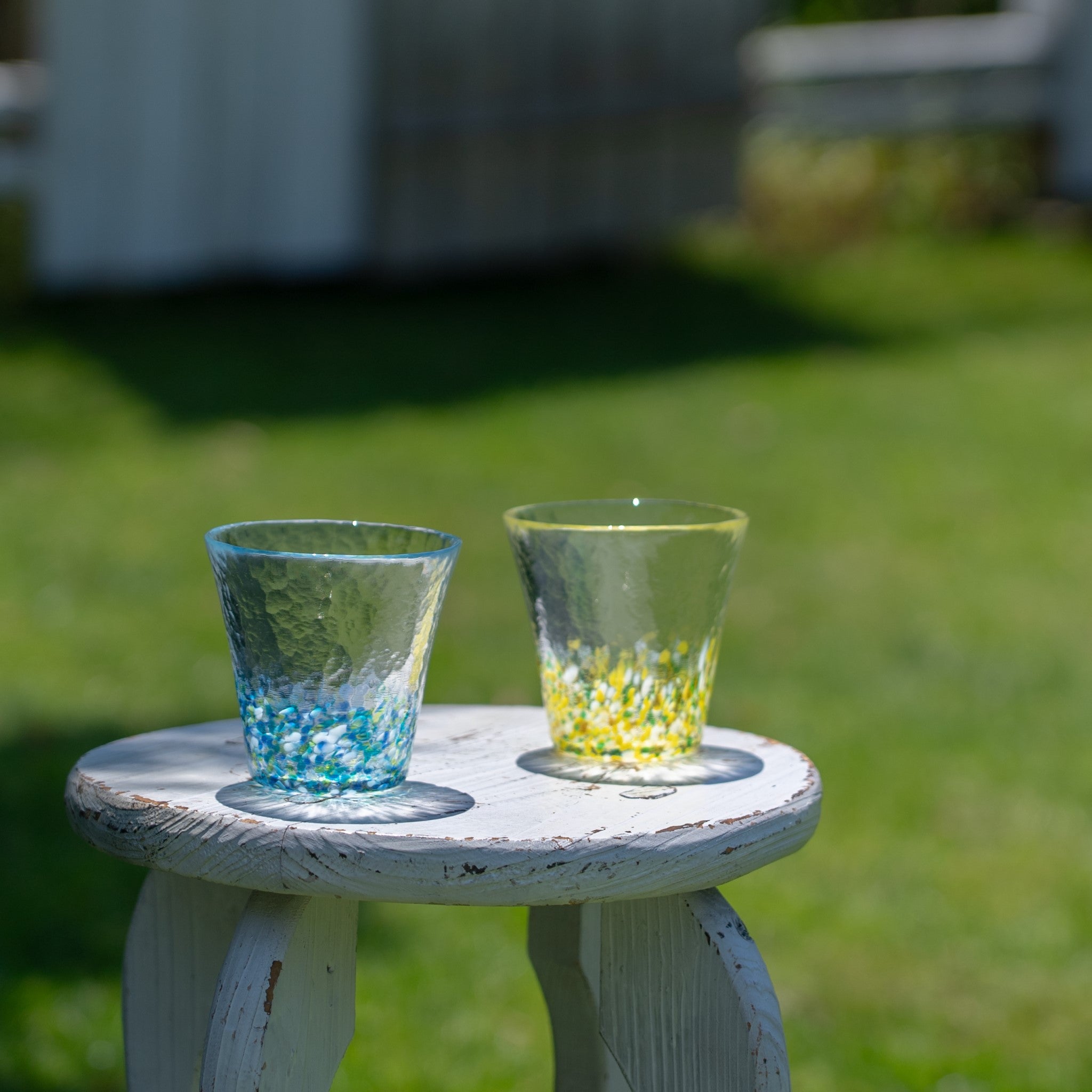 津軽びいどろ グラス ペアセット にほんの色 風景 夏の花 | プレゼント