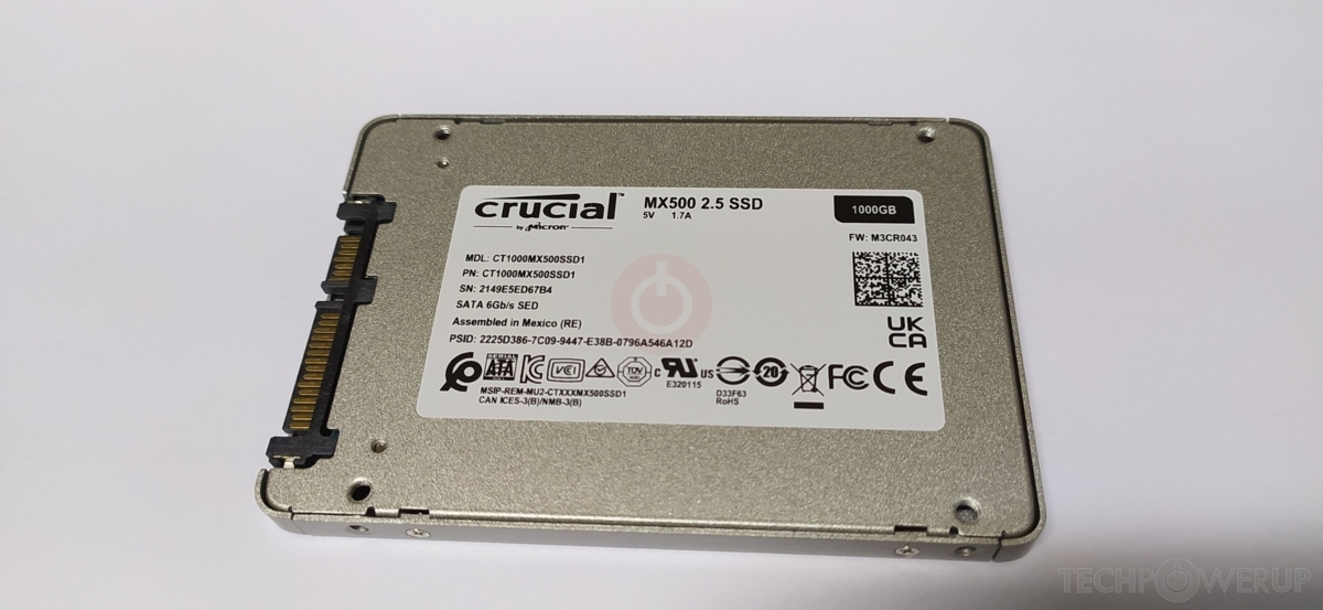 Crucial MX500 1 TB Specs | TechPowerUp SSD Database