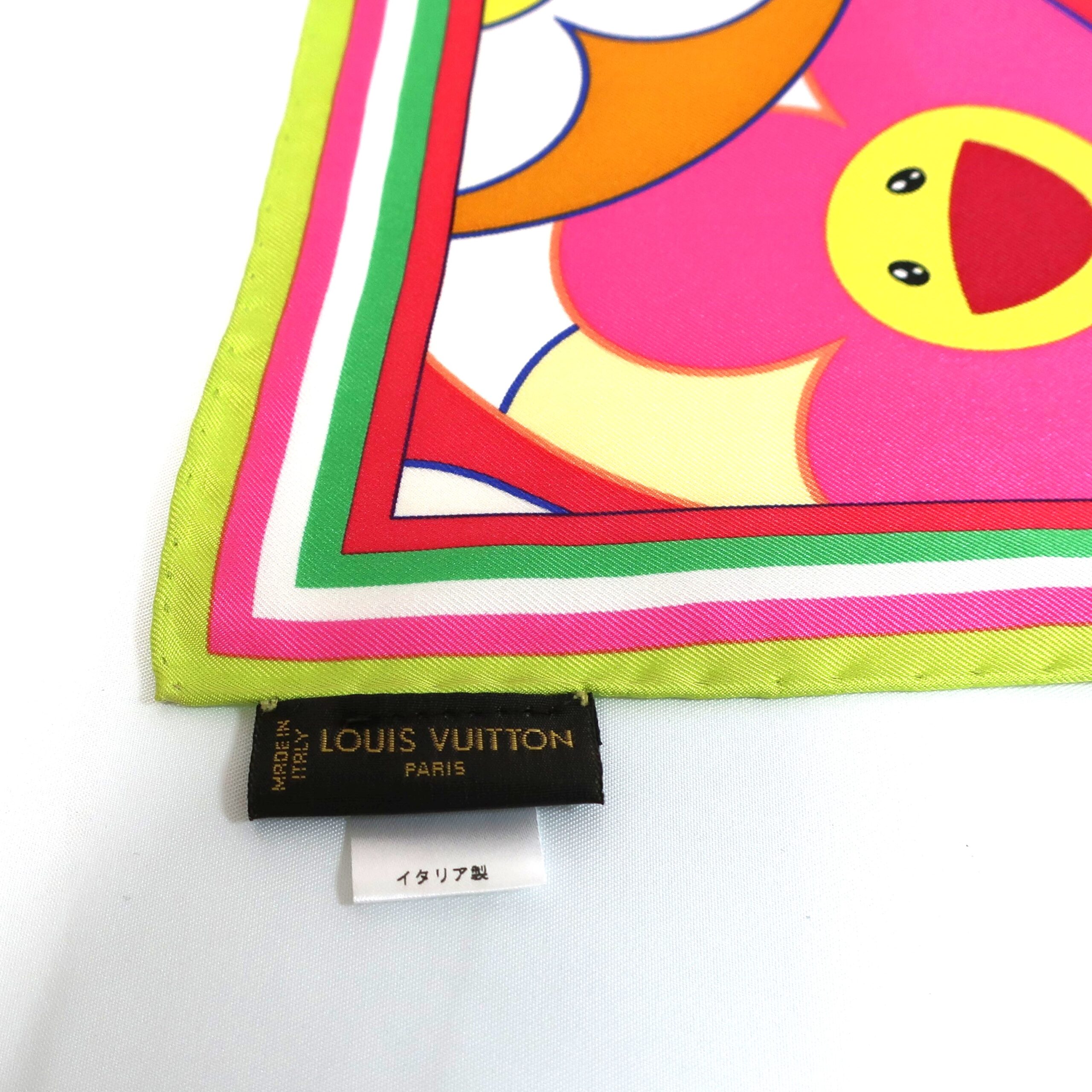 ルイヴィトンのスカーフ、村上隆コラボマルチカラーを店頭買取しました