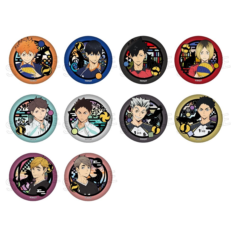 ハイキュー!! 切り絵シリーズ 和紙缶バッジ - 株式会社ツインクル
