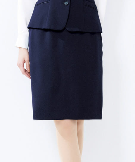 全2色】タイトスカート（ファインクロス/ストレッチ・抗菌裏地・後ろ