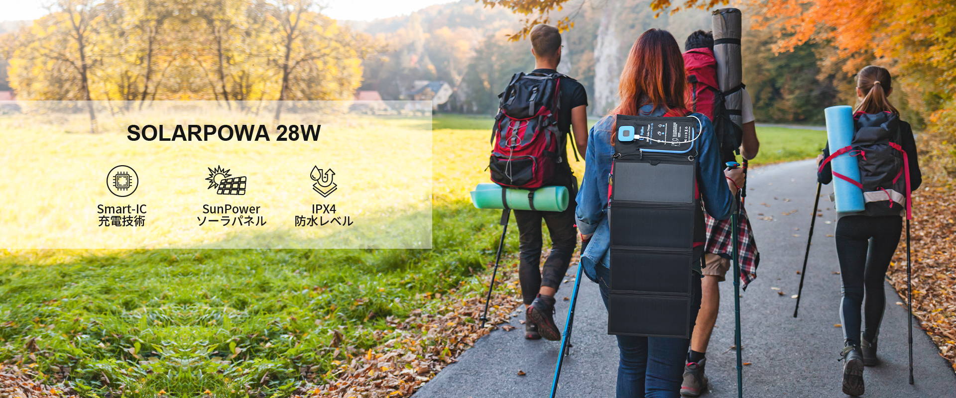 BigBlue ソーラーチャージャー SolarPowa 28 (アメリカSunPower社電池