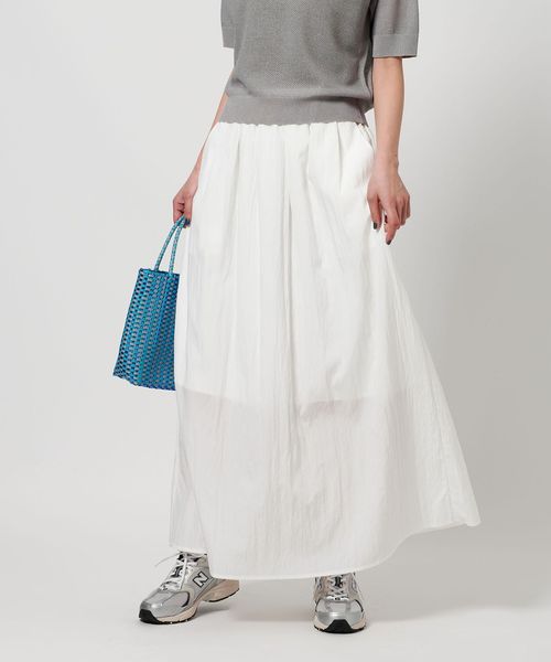 ギャザーフレア ロングスカート