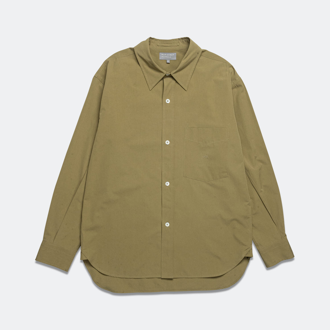 Margaret Howell Monogram Shirt - Warm Olive | UP THERE