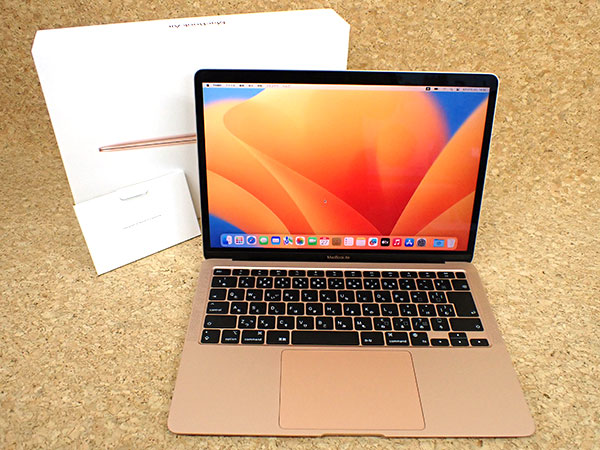 中古 美品】MacBook Air 13.3インチ 2020 ゴールド[ Apple M1チップ 8