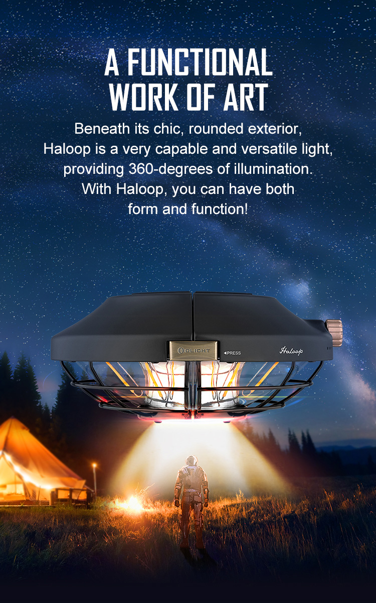 Olight Haloop Camping Light 360 Umbrella Lantern 8800mAh Power