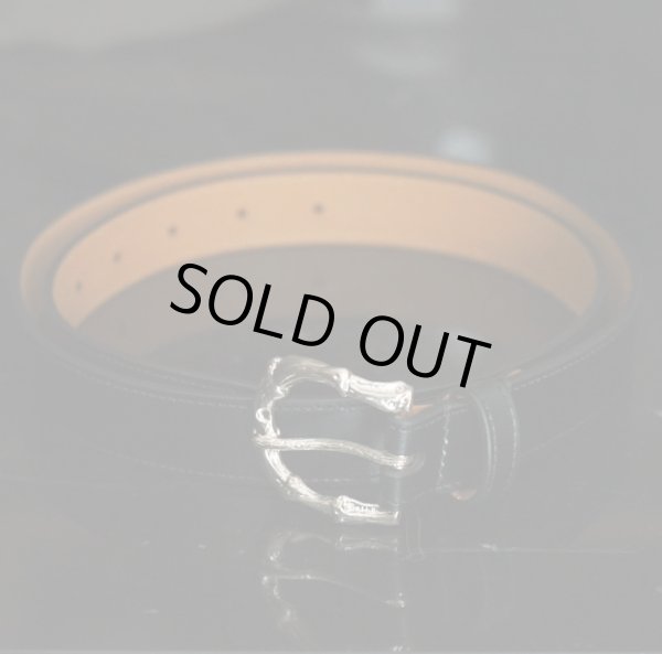 Rosaria Product(ロザリアプロダクト)】Bamboo Buckle Belt/ BLACK