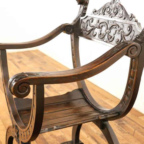 フレンチアンティーク サボナローラチェア 椅子 エルム材 v_64819