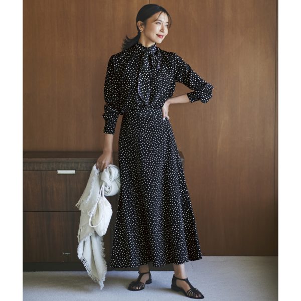 SINMEのドットフレアスカート【STANDARD BOOK 2023Spring】 | HAPPY