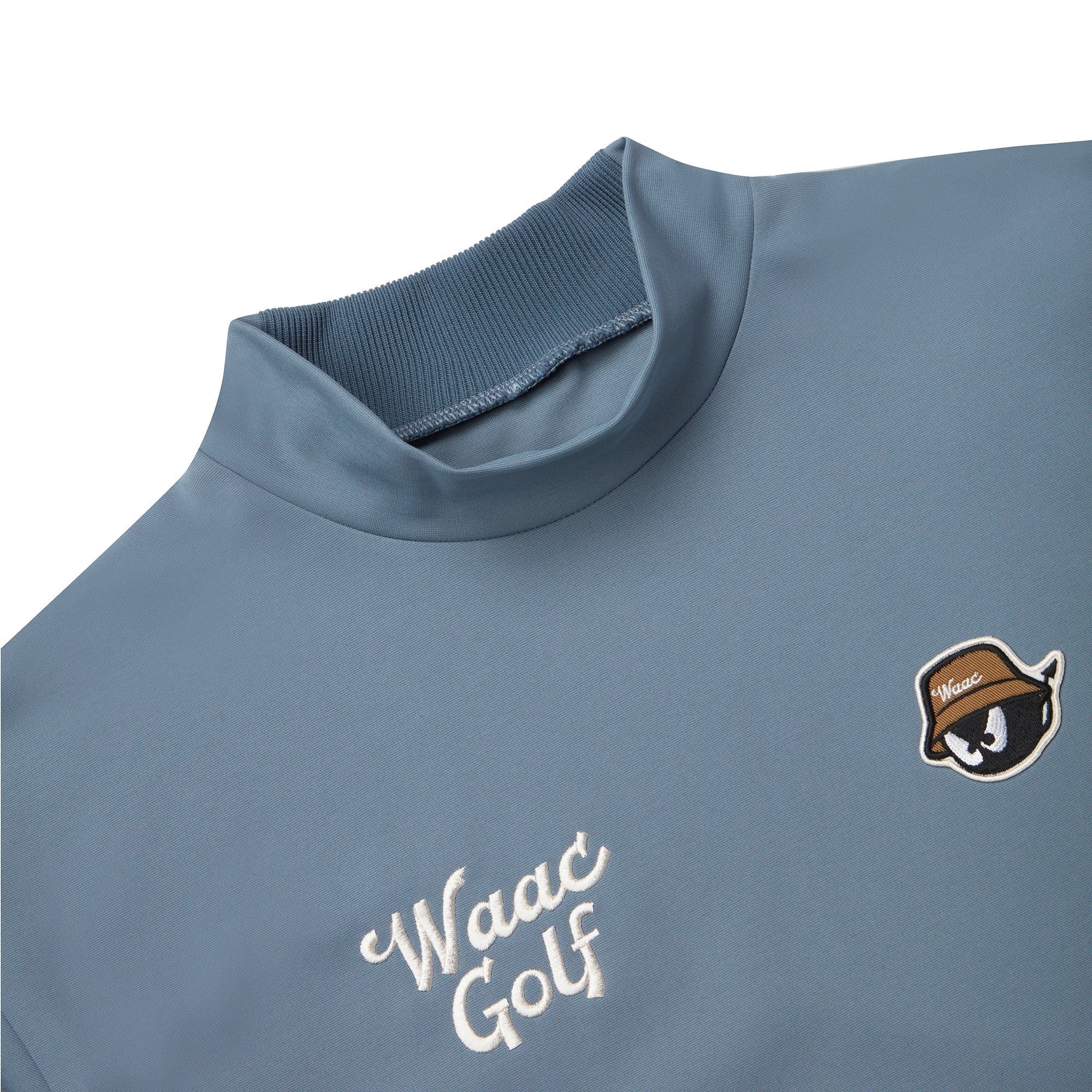 MEN ダブルロゴポンチモックネック ブラック